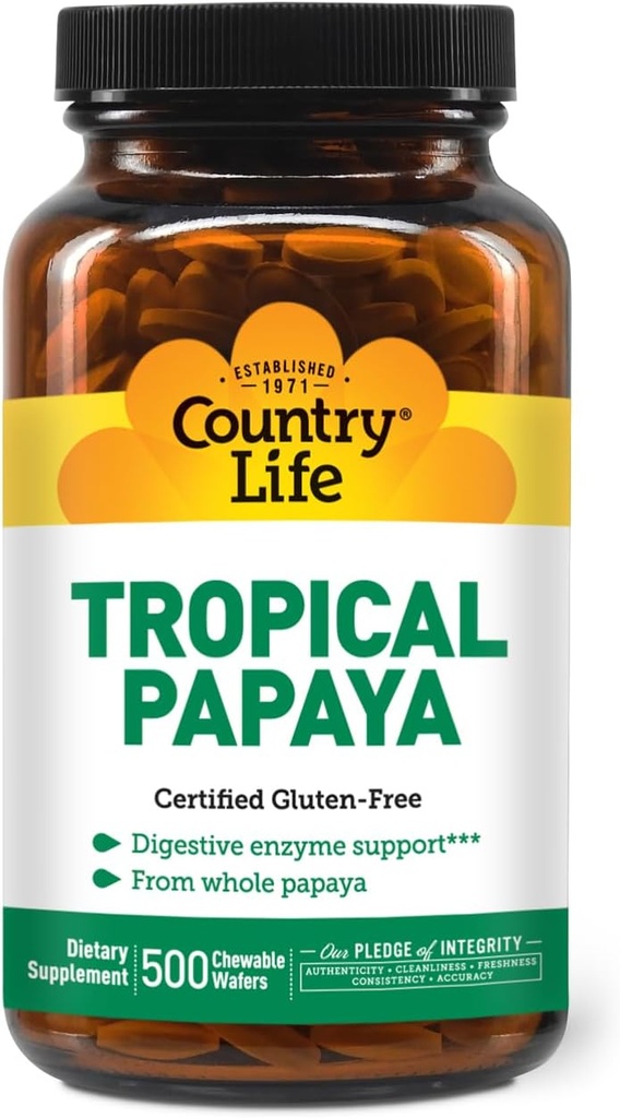 Vie pays - Enzyme naturelle de papaye tropicale - 500 Wafers à croquer