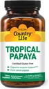 Country Life - Natural Tropical Papaya Enzyme - 500 Chewable Wafers