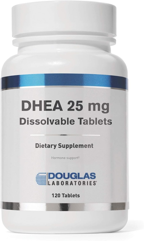 Douglas Laboratories DHEA 25 mg Comprimés dissolvables : appui à la santé immunitaire, au cerveau, aux os, au métabolisme et à la masse corporelle maigre*