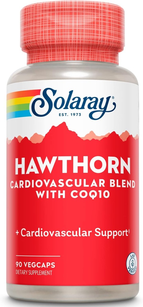 SOLARAY Hawthorn Formule spéciale, 150mg, 90 Compte