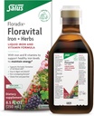 Floradix Formule de fer et de vitamines liquides Floravital - Supplément de fer liquide avec vitamines et herbes C & B pour le soutien énergétique - Vegan, sans gluten, sans levure et sans OGM - 8,5 Fl Oz