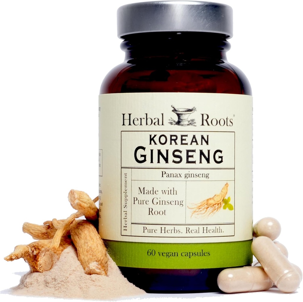 Racines à base de plantes Panax Ginseng.Organic Korean Ginseng Root Powder.