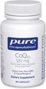 CoQ10 120 mg - Supplément Coenzyme Q10 pour la santé cardiaque, l'énergie, les antioxydants, le cerveau et la mémoire Santé - Santé cellulaire, cognition et soutien cardiovasculaire* - 60 capsules