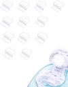 12 PCS Silicone Pods Recharge Accessoires pour Navage Nasal Care, Save Salt for Easy Operation (White)