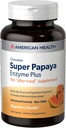 American Health Super Papaya Enzyme Plus - 180 comprimés à croquer - Le supplément après-repas - Non-OGM - 60 portions