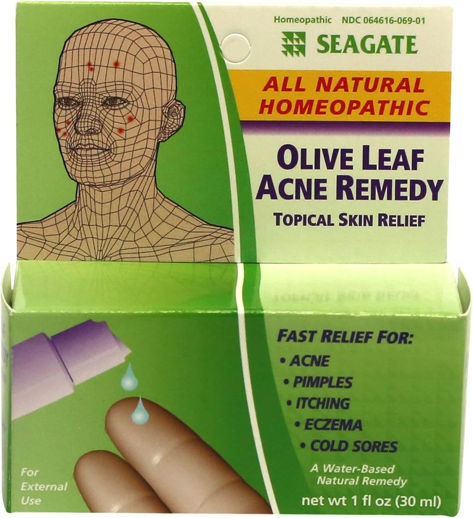 Produits Seagate homéopathiques Olive Leaf Natural Acne Remedy (paquet de 2) 1 Once