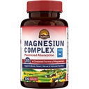 Supplément complexe de magnésium Vitalitown 500mg - Glycinat de magnésium certifié NSF, malate, taurate et citrate - Absorption élevée et douce chélatée sur l'estomac - Végétalienne non-OGM 120 Capsules