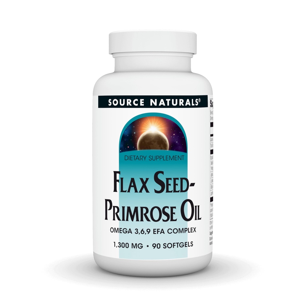 Source Naturals Huile de lin-Primrose, Omega 3,6,9 Complexe EFA, 1300mg - 90 Softgels