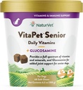 NaturVet VitaPet Vitamines quotidiennes supérieures et glucosamine pour chiens, 60 ct Chews doux, fabriqués aux États-Unis avec des ingrédients de source mondiale
