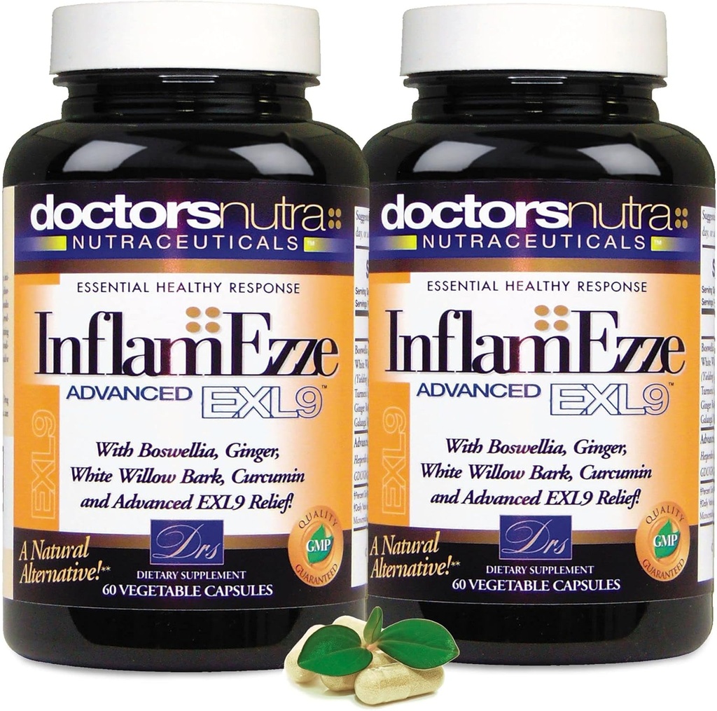 InflamEzze Pack de 2 - Total des 120 capsules de comptage