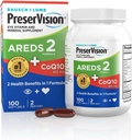 PreserVision AREDS 2 Vitamines oculaires avec CoQ10 pour la santé cardiaque, #1 Eye Doctor Marque recommandée, Lutéine et supplément de Zeaxanthin avec vitamine C & E, zinc et cuivre, 100 Softgels