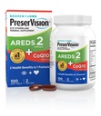 PreserVision AREDS 2 Vitamines oculaires avec CoQ10 pour la santé cardiaque, #1 Eye Doctor Marque recommandée, supplément de lutéine et de zéaxanthine avec vitamine C & E, zinc et cuivre, 100 Softgels