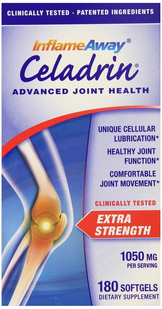 Celadrin® Advanced Joint Health 1050 Mg, 180 Softgels Confort d'articulation rapide et durable