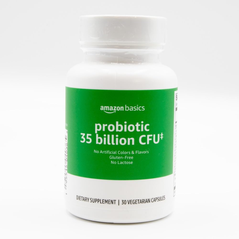 Bases Probiotique 35 milliards CFU, 8 souches probiotiques avec mélange prébiotique, soutient la digestion saine, 30 capsules végétariennes, 1 mois d'approvisionnement (précédemment Solimo)