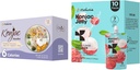 Hethstia Konjac Jelly Lychee Flavor avec collagène Peptides 10 Packs et nouilles Konjac Variété Sans gluten 12 Packs Basse calories, Keto, Sans sucre, Aliments sains