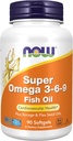 MAINTENANT Suppléments, Super Omega 3-6-9 1200 mg avec un mélange d'huiles de poisson, de borage et de lin, 90 Softgels