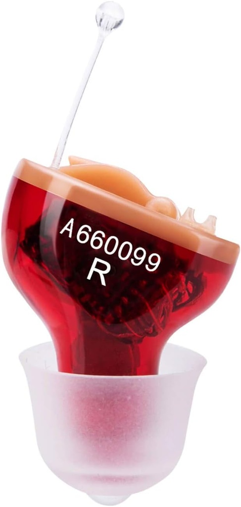 Amplificateur d'audition pour les aînés Adultes Bruit-Annulation - Aide aux personnes âgées Écouter, sonorisation vocale Amplificateur Oreiller Appareils invisibles vus à la télévision Outils de nettoyage des appareils auditifs inclus (RED)