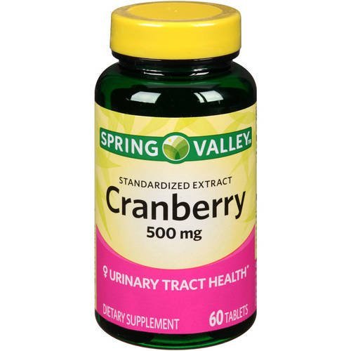 Spring Valley - Cranberry 500 mg, extrait normalisé, 60 comprimés