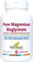 Supplément au bisglycinate de magnésium pur (130 mg) Exclusion du glycinate de magnésium amélioré, doux sur l'estomac, sans effet laxatif (120 capsules de vésicule) Exclusion