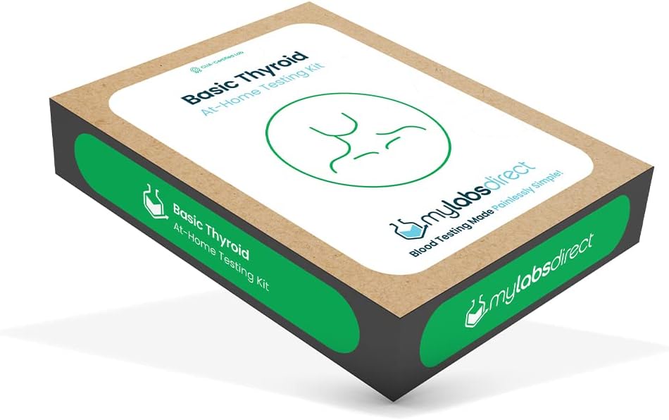 Kit de test basique de la thyroïde à la maison Découvrez l'hyperthyroïdie ou l'hypothyroïdie Mesures TSH, T3, T3 gratuit, Certifié CLIA Métabolisme - Niveaux d'énergie - Gestion du poids