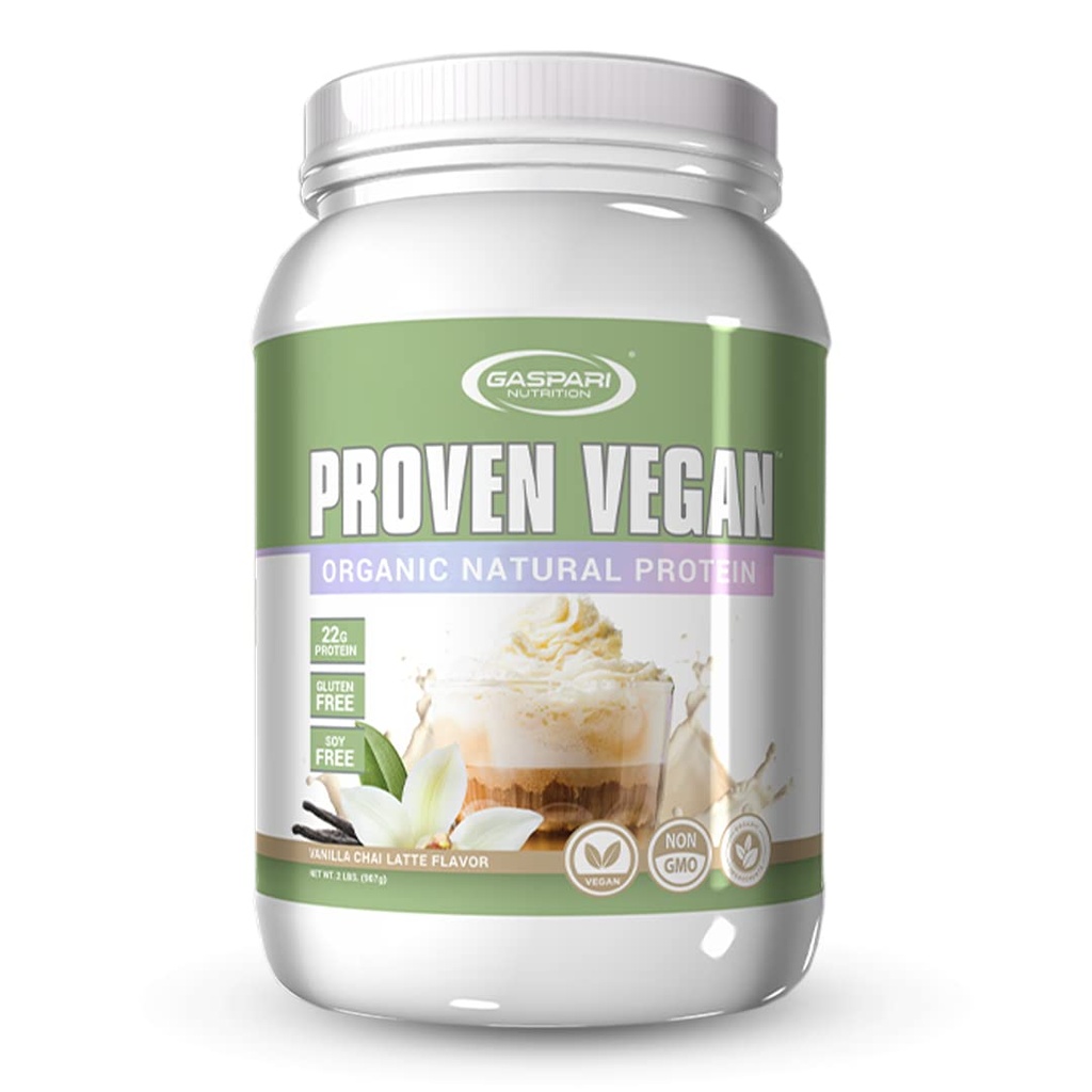 Gaspari Nutrition Protéine végane éprouvée, Protéine naturelle organique, sans gluten, sans soja, sans OGM (2 livres, Vanilla Chai Latte)
