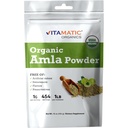 Certifié Vitamatic USDA Bio Amla Berry Powder – 1 lb (16 oz) Amalaki. Riche en vitamine naturelle C et antioxydants.