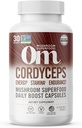 OM MUSHROOM SUPERFOOD Cordyceps Mushroom Capsules Superfood Supplement, 90 Count, 30 Days, Organic Energy Supplement for Stamina and Endurance