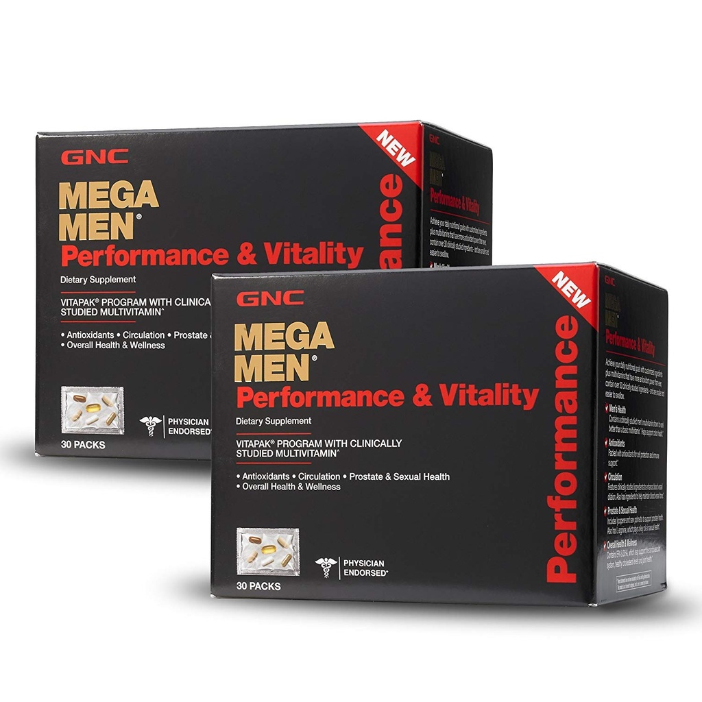 GNC Mega Hommes Performance Vitalité - 30 Packs
