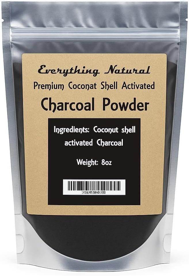 Poudre supplémentaire de charbon activé. Nourriture, Allégations Gaz et Bloating, Blanchiment de dents naturelles, rajeunit la peau, favorise la désintoxication naturelle dérivée des coquilles de noix de coco