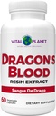 Planète Vital - Extrait de résine de sang de Dragon Croton Lechleri Sangre de Drago (Sange de Grado) Supplément de santé digestif provenant de la forêt tropicale du Pérou, 500mg 60 Capsules