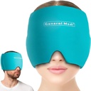 Général Medi Mal de tête et de migraine Couvercle d'enveloppe de glace, Thérapie froide Chapeau de soulagement de la migraine, Chapeau de glace de migraine Compresseur froid, idéal pour les yeux puffy, tension, sinus et stress (bleu)