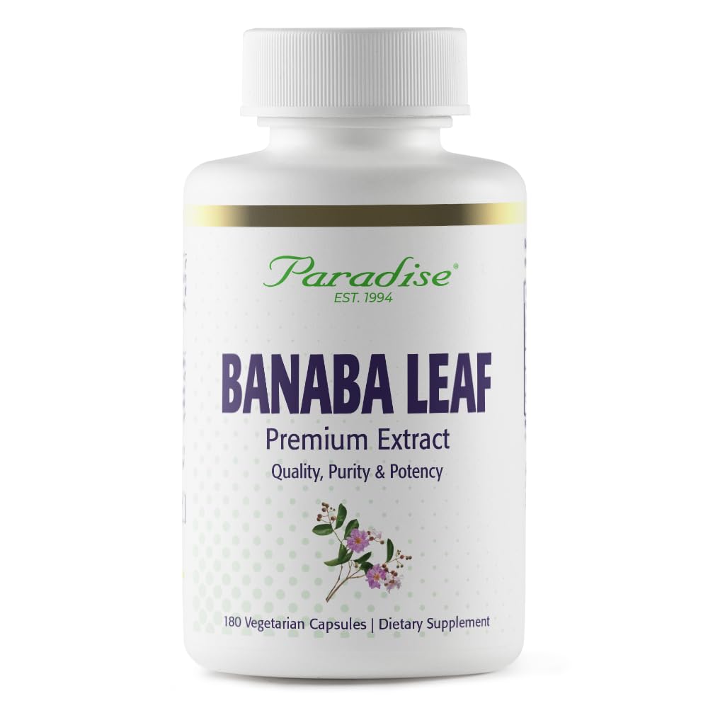 Herbes paradisiaques, Banaba Leaf, 12:1 Extrait concentré, 250 mg, végétalien, sans gluten, non-OGM, 180 capsules