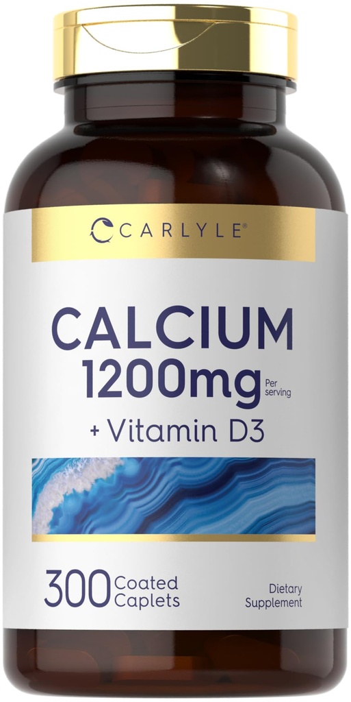 Calcium de Carlyle 1200mg avec vitamine D3/300 Caplets