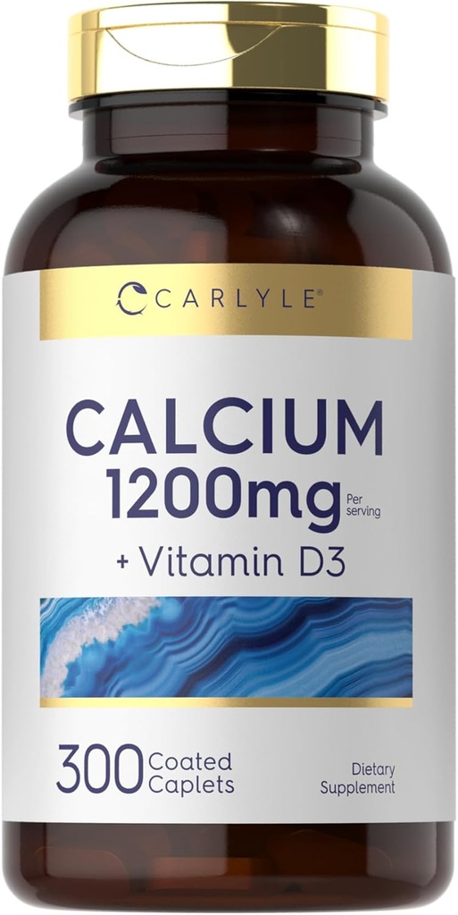 Calcium de Carlyle 1200mg avec vitamine D3/300 Caplets