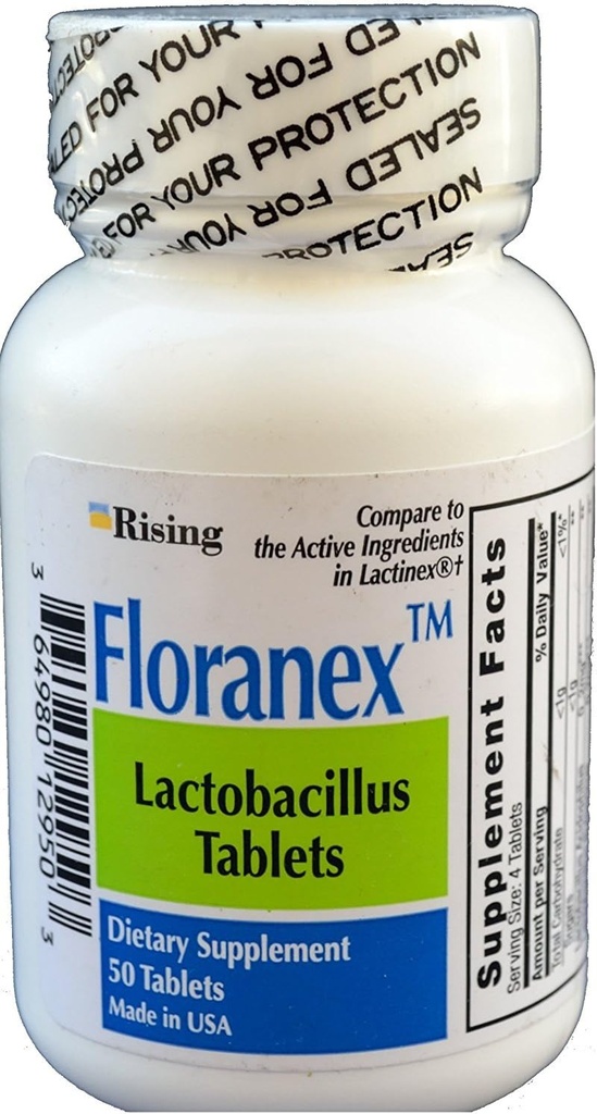 Floranex Probiotic pour Colon Health Générique pour Lactinex 50 Comprimés par bouteille
