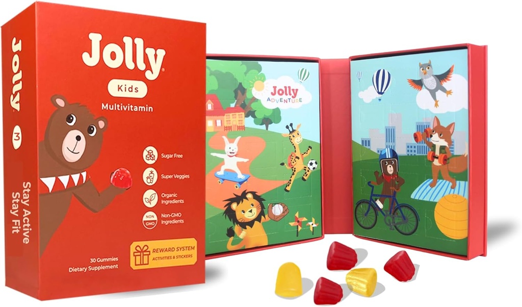 Jolly Adventure®: Les meilleurs enfants ► Vitamines pour des corps sains jumelés avec des activités quotidiennes amusantes pour le succès du développement - Thème: Aider les enfants à aimer l'exercice et rester en forme