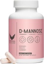 D-Mannose de haut niveau 1000mg, soutien à la santé de l'urine et de la vésicule, suppléments de mannose D pour les femmes, canneberges, Hibiscus et dandelion, Utri Cleanse, 60 capsules, végétarien, sans gluten