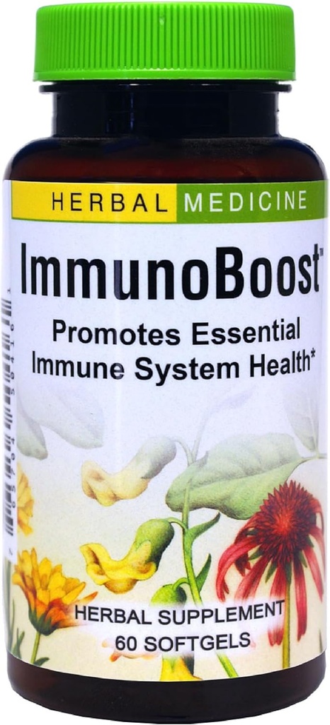 Herbes Etc. Immunoboost - Supplément à base de plantes pour le soutien du système immunitaire - Immune Health Support with Echinacea Angustfolia, Astragalus & Calendula - Sans gluten - 60 Softgels (60 portions)