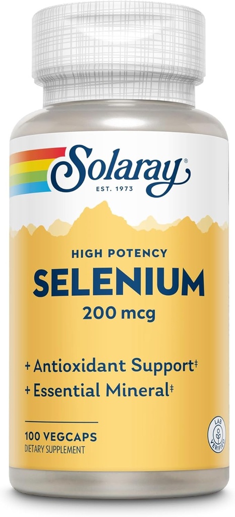 Solaray Sélénium 200 Mg High Potency, 100 Ct