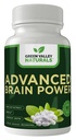 NATURELS VALLEY GREEN - Puissance cérébrale avancée - Soutienne une fonction cérébrale saine, normale, focale et concentration, formulé cliniquement pour soutenir la clarté cérébrale saine. (1 bouteille, 60, compte)