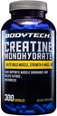 BODYTECH Capsules monohydratées de créatine a Micronised a Supporte la force musculaire, la masse et l'endurance (300 Capsules)