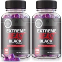 (2 Pack) Gommies Noir Bête Extreme - Supplément Noir Bête Extreme pour les hommes, une formule quotidienne pour la performance de pic, Formulation Black Bête Extreme Premium, Avis de Bête Extreme (120 Gommies)