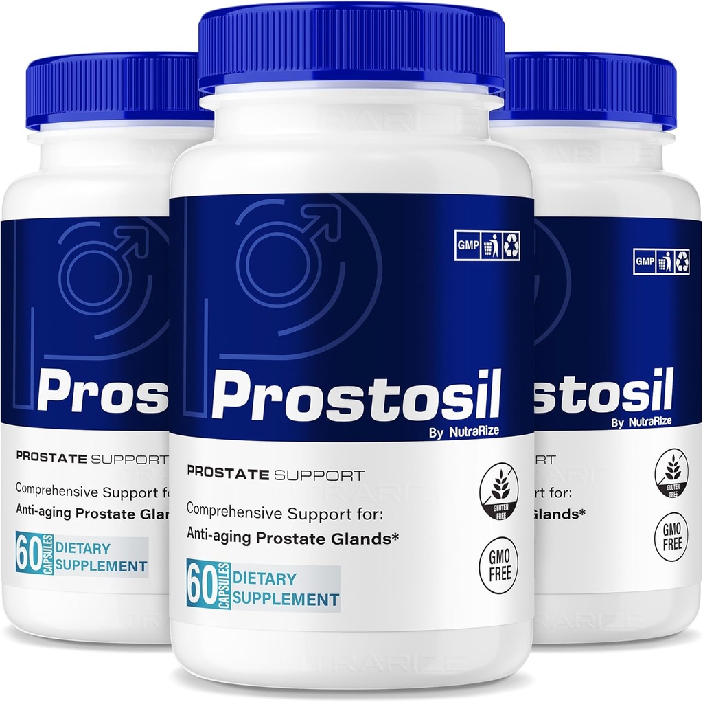 (3 Pack) Capsules de Prostosil, toute la formule naturelle pour le soutien de la santé de la prostate, supplément à base de plantes de résistance maximale pour le contrôle et la santé globale, Prosto sil Vitamine Pills Official Review (180 Capsules)