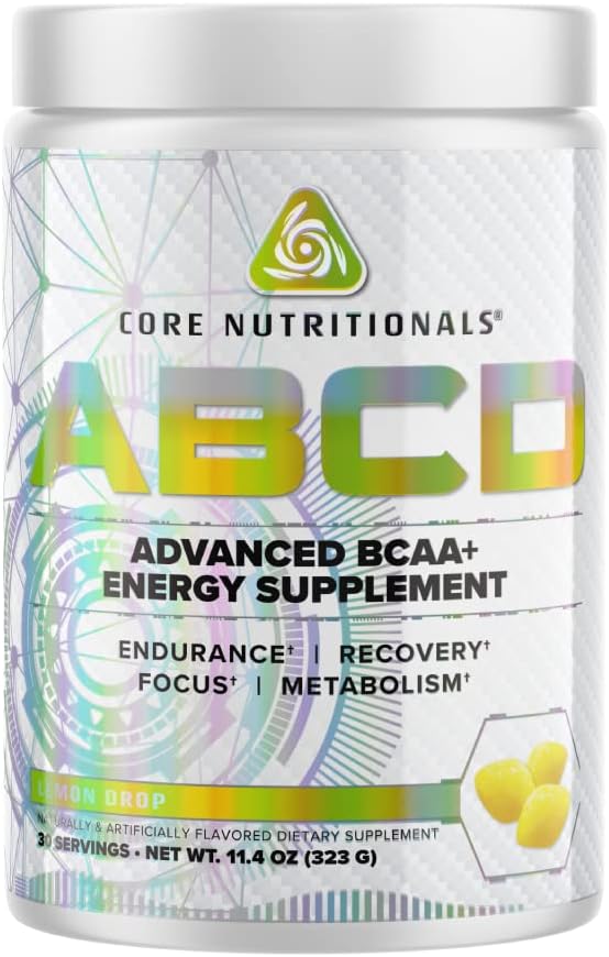 Core Nutritionals Platinum ABCD Advanced BCAA Energy Supplement, améliore l'endurance, la récupération et les services Focus 30 (Lemon Drop)