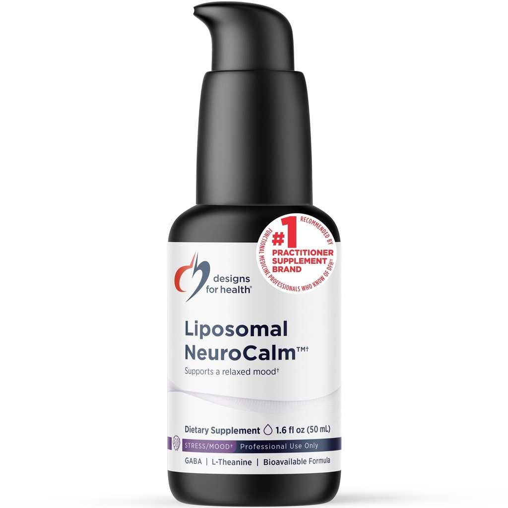 Conceptions pour la santé NeuroCalme liposomique - GABA liquide + L-Theanine pour soutenir calme + réponse au stress sain (25 portions / 1,7oz)