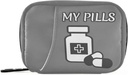 Pill Organizer Medicine Pill Box 7 Day Pill Case Sac de voyage Pill Organizer Bag avec zipper Portable Weekly Case Taille compacte pour le support de supplément de vitamine
