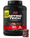 Muscletech Whey Protéine poudre (chocolat de lait, 4 livres) - Nitro-Tech Ultimate Muscle Building Formula with Whey Protein Isolate - 30g de protéines, 3g de créatine et 6.8g de BCAA - Emballage Mai Varier