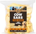 BRUTUS & BARNABY Oreilles de vache pour chiens – Oreilles entières 12 ct, coupe épaisse, boeuf d'Angus alimenté par l'herbe, tout naturel sans râpe