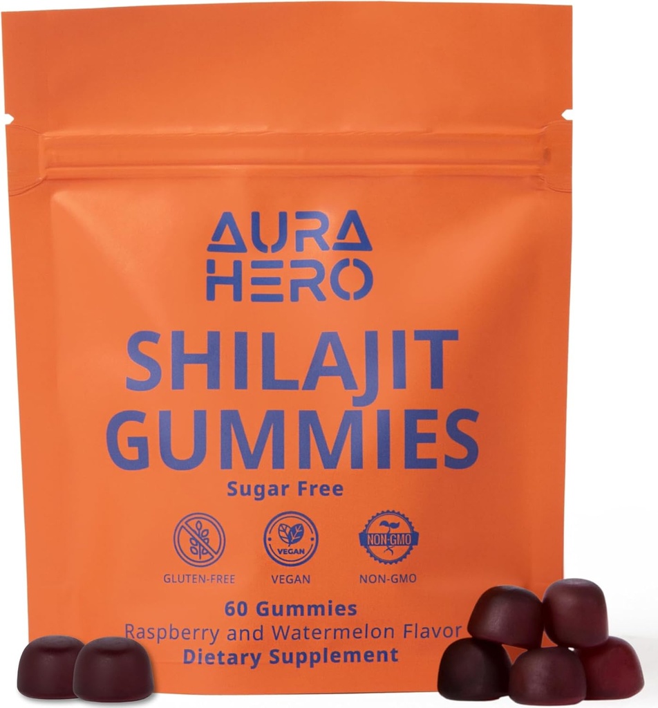 Gummies pur Himalayan Shilajit pour les hommes et les femmes - 1000mg Authentic Himalayan Supplement Gummy. Trace Minéraux