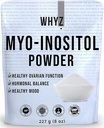 Poudre de Myo-Inositol 8oz, supplément naturel de Myo Inositol pour le soutien ovarien, la fertilité et l'équilibre hormonal, poudre d'inositol pur, supplément de Myo-Inositol pour l'énergie, santé du cerveau, 454 portions